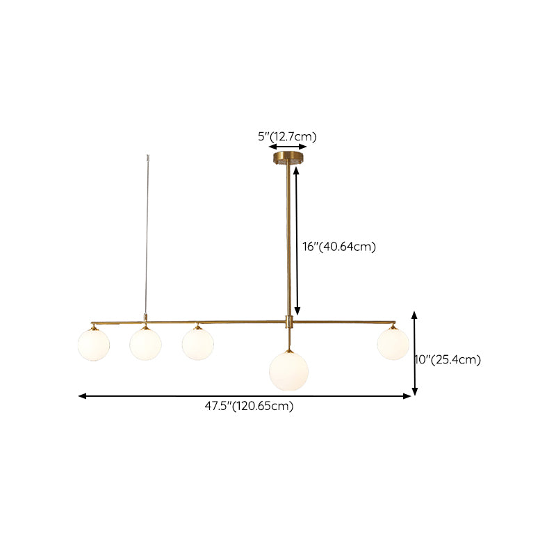 Simplicity Linear Hanging Lamps Glass Ceiling Pendant Light for Dining Room
