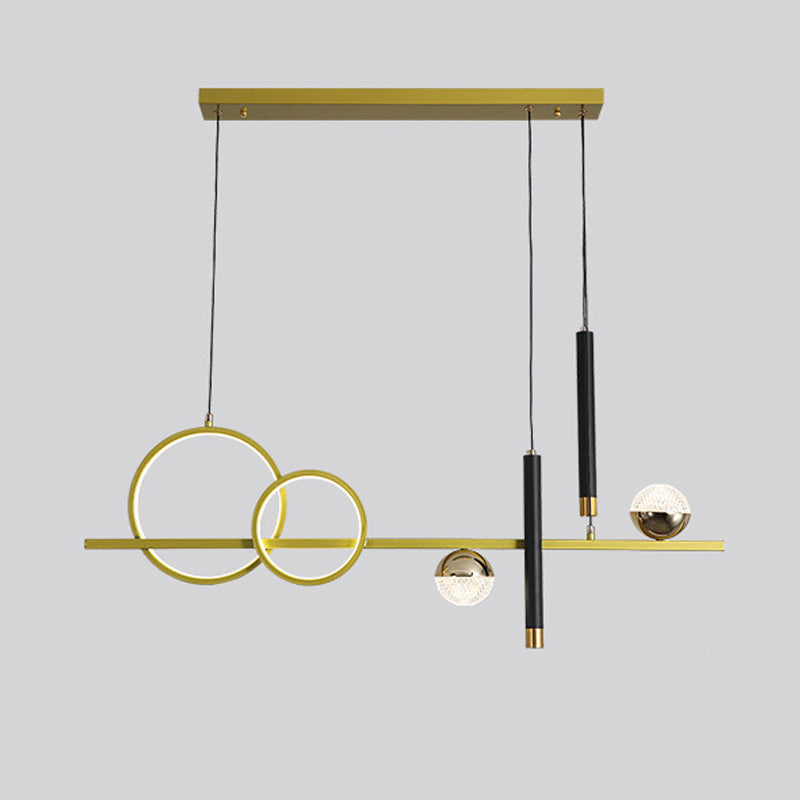 Multiple-Light Globe Island Lighting Modern Metal Island Pendant Lights