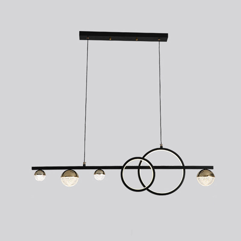 Multiple-Light Globe Island Lighting Modern Metal Island Pendant Lights