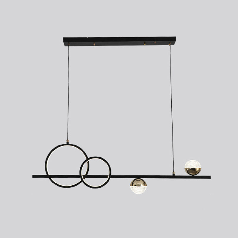 Multiple-Light Globe Island Lighting Modern Metal Island Pendant Lights