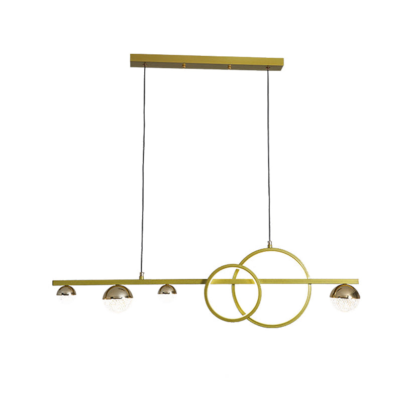 Multiple-Light Globe Island Lighting Modern Metal Island Pendant Lights