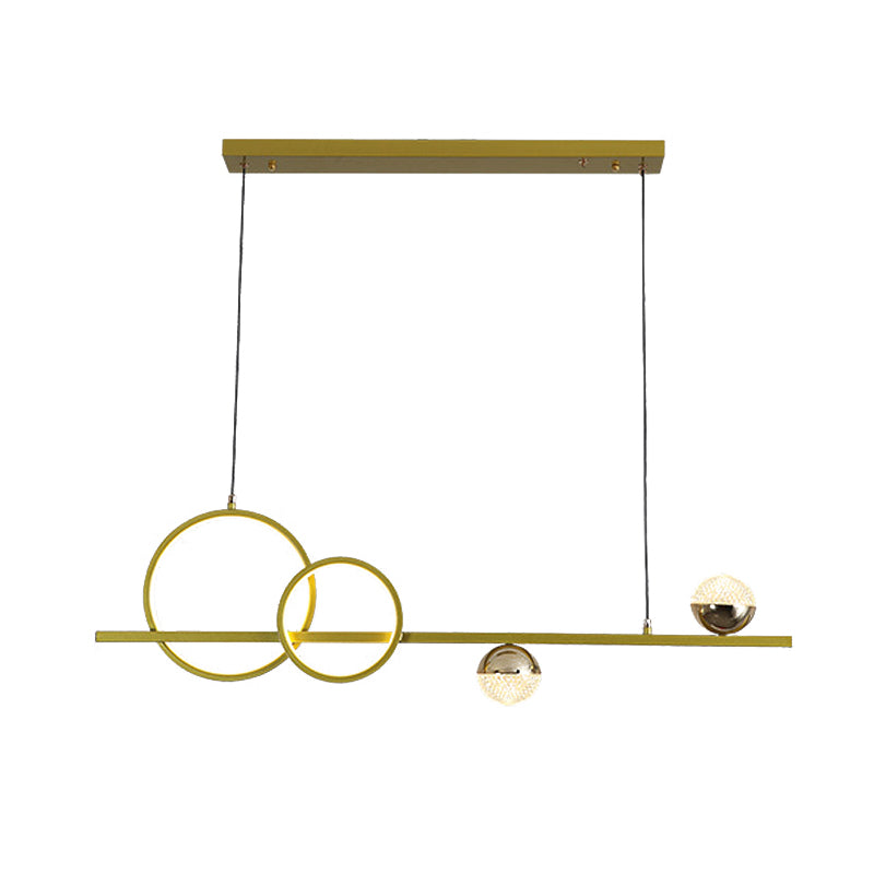 Multiple-Light Globe Island Lighting Modern Metal Island Pendant Lights