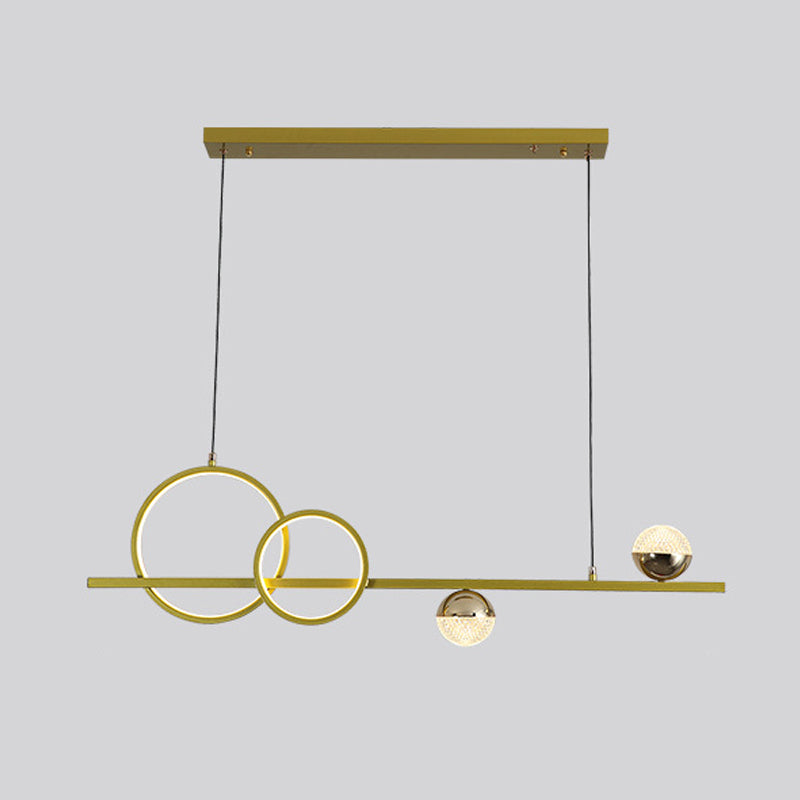 Multiple-Light Globe Island Lighting Modern Metal Island Pendant Lights