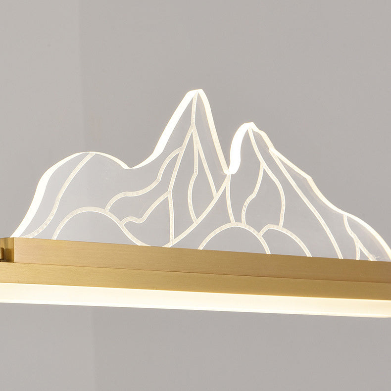 Multiple-Light Geometric Island Pendant Modern Metal Island Lighting for Dining Room