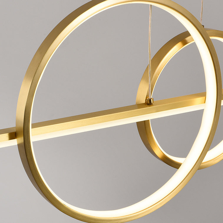Multiple-Light Geometric Island Pendant Modern Metal Island Lighting for Dining Room