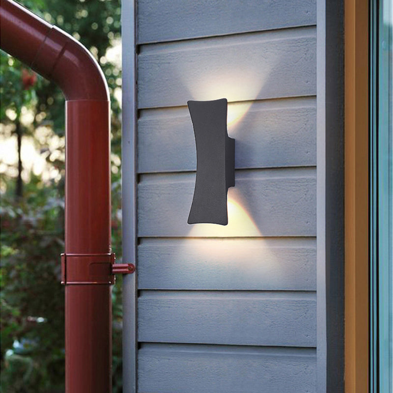 2-Light White/Black Modernism Wall Mounted Sconce Metal Shaded Wall Light