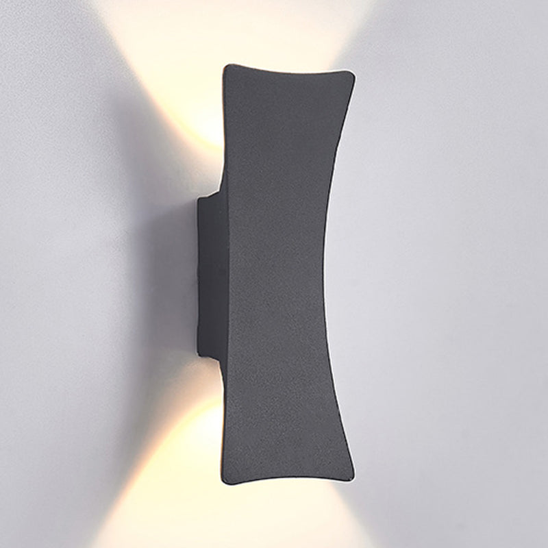 2-Light White/Black Modernism Wall Mounted Sconce Metal Shaded Wall Light