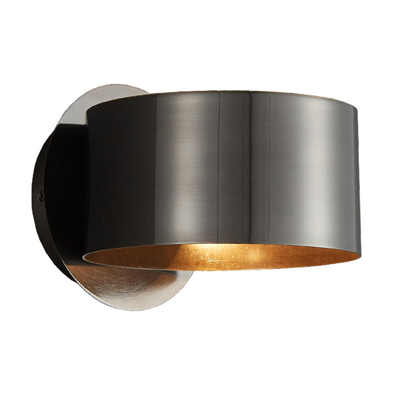 Modern Wall Sconce Drum Copper Sconce Light Fixture for Bedroom