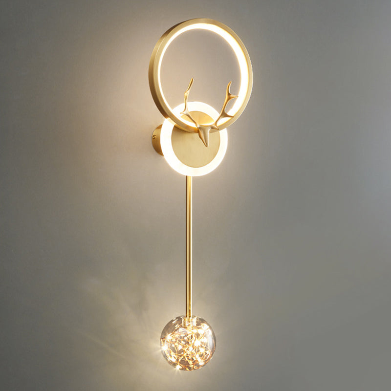 Contemporary Wall Sconce Copper Sconce Light Fixture for Bedroom