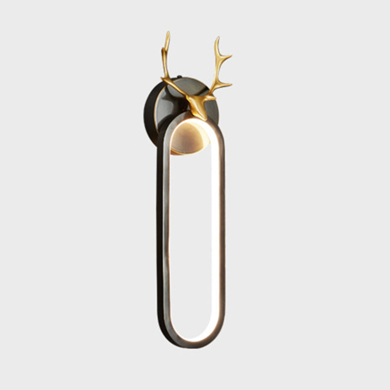 Contemporary Wall Sconce Copper LED Sconce Light Fixture for Bedroom