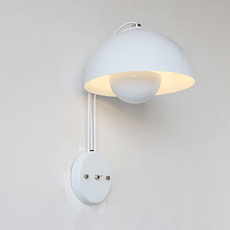 Dome Shape Metal Wall Light Modern Style 1-Light Wall Light Sconce