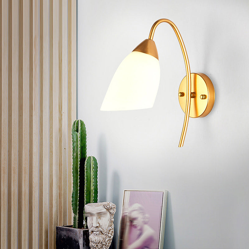 Modern Style Wall Light Glass 1 Light Sconces for Living Room