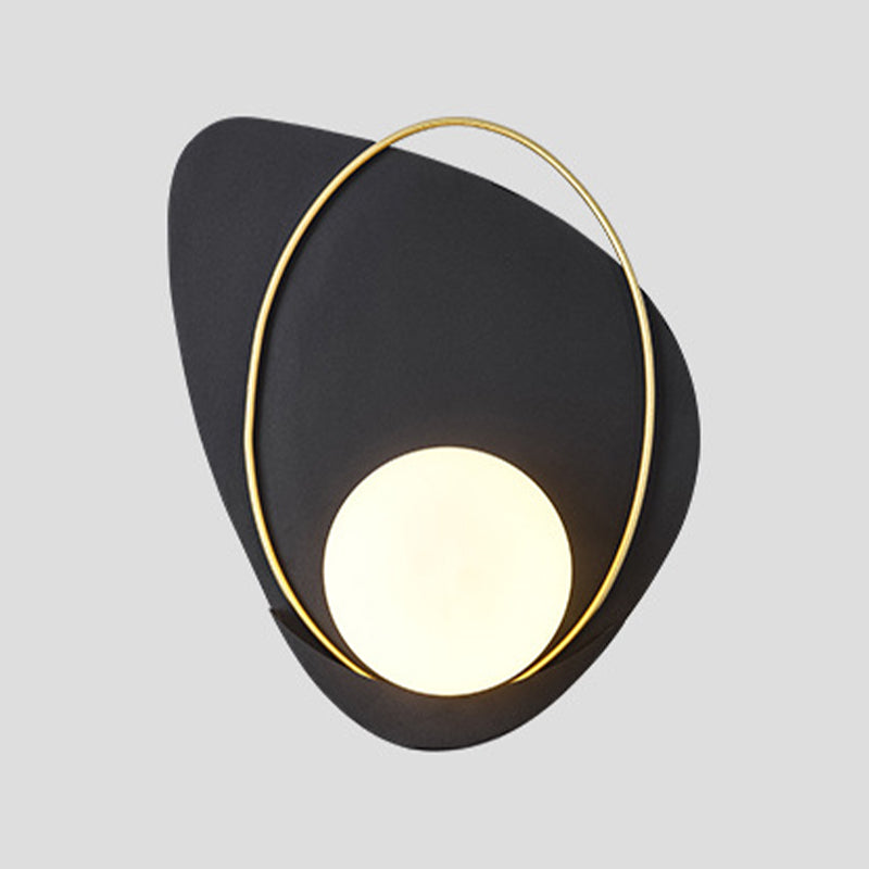 Modern Style Ball Shade Wall Sconce Metal 1 Light Sconces for Bedroom