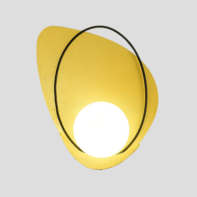 Modern Style Ball Shade Wall Sconce Metal 1 Light Sconces for Bedroom
