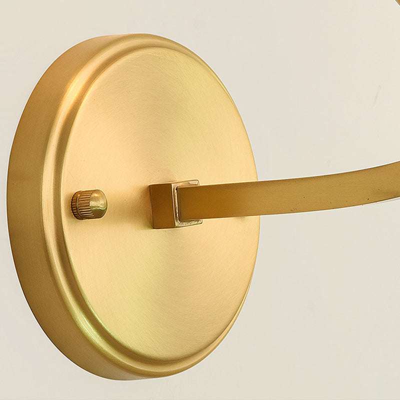 Modern Style Ball Shade Wall Light Glass 1 Light Sconces in Gold for Aisle