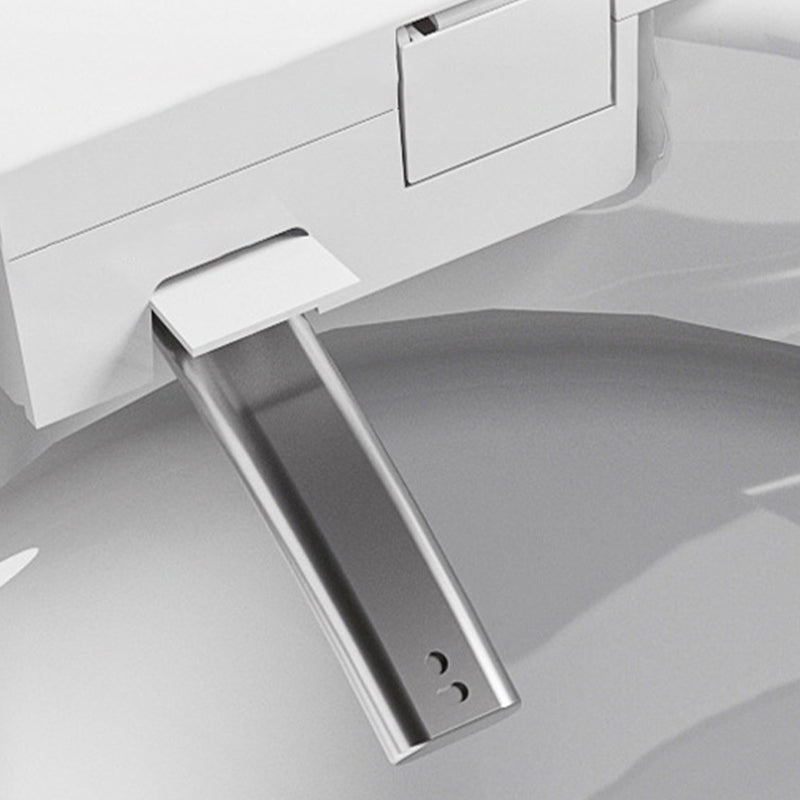 Modern White Flush Toilet Concealed Tank One-Piece Toilet with Slow Close Seat