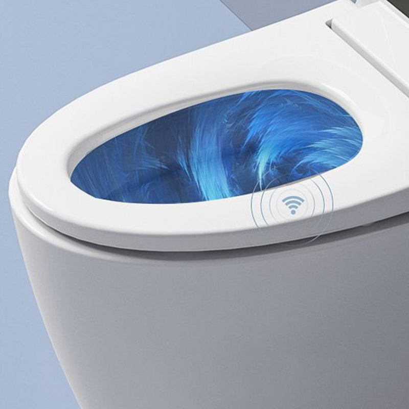 Modern White Flush Toilet Concealed Tank One-Piece Toilet with Slow Close Seat