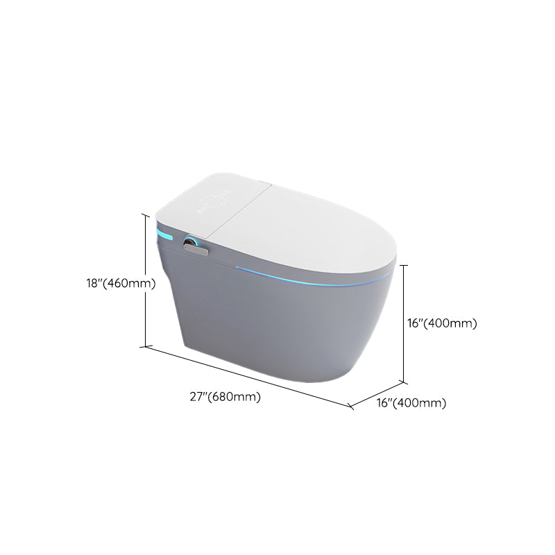 Modern White Flush Toilet Concealed Tank One-Piece Toilet with Slow Close Seat