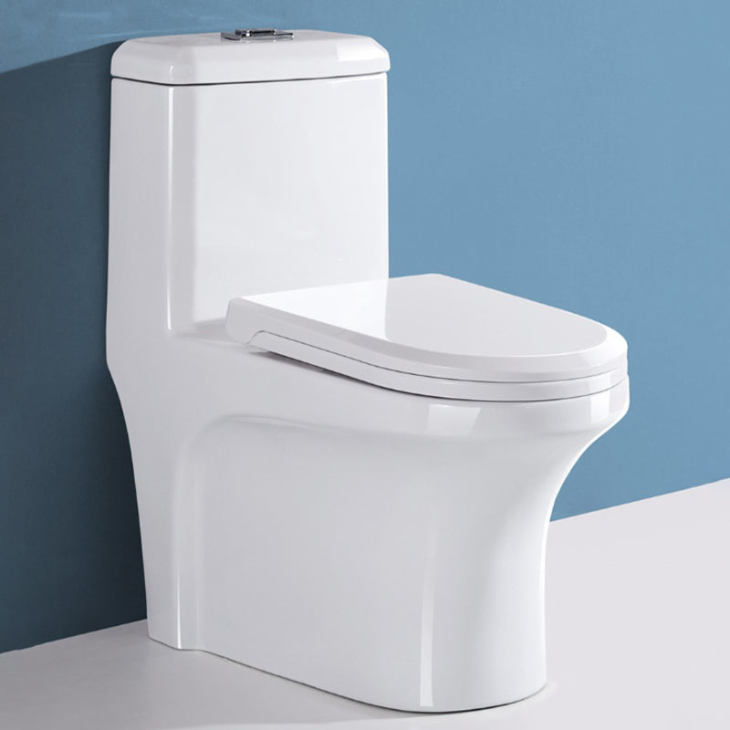 Modern One Piece Toilet Floor Mounted White Toilet Bowl with Seat for Washroom