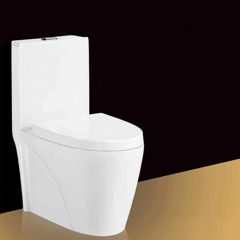 Modern One Piece Toilet Floor Mounted White Toilet Bowl with Seat for Washroom