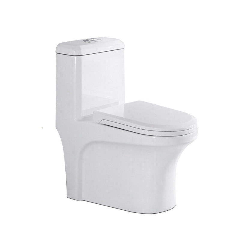 Modern One Piece Toilet Floor Mounted White Toilet Bowl with Seat for Washroom