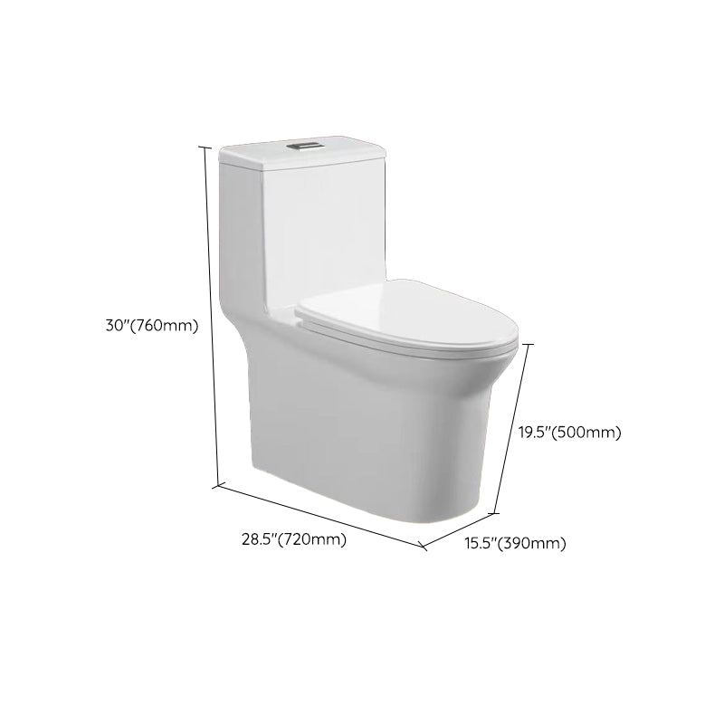 Modern One Piece Toilet Floor Mounted White Toilet Bowl with Seat for Washroom