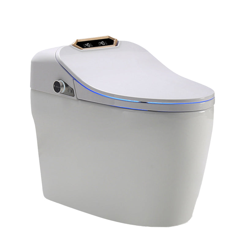 Modern Round-Front One Piece Toilet White Heated Seat Toilet with Seat