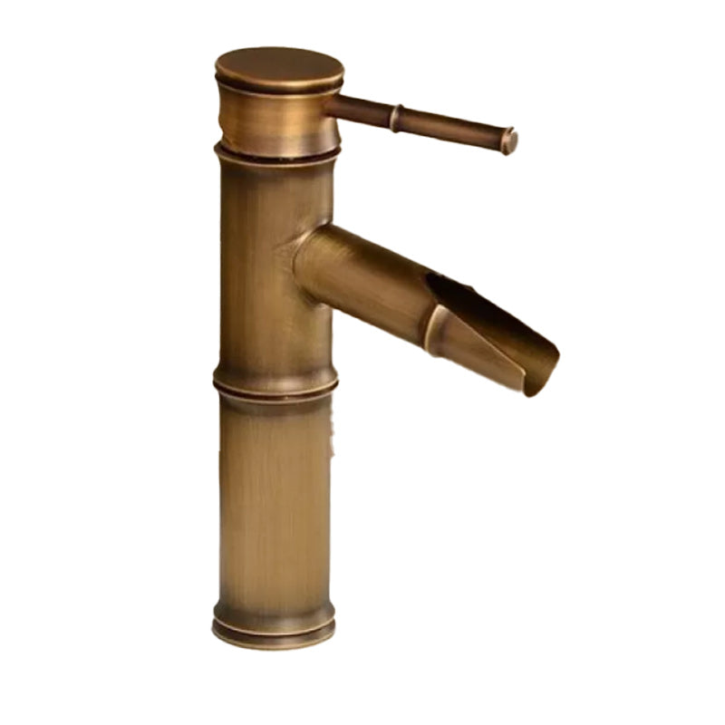 Country Style Vessel Bathroom Faucet Brass Lever Handle Vanity Sink Faucet