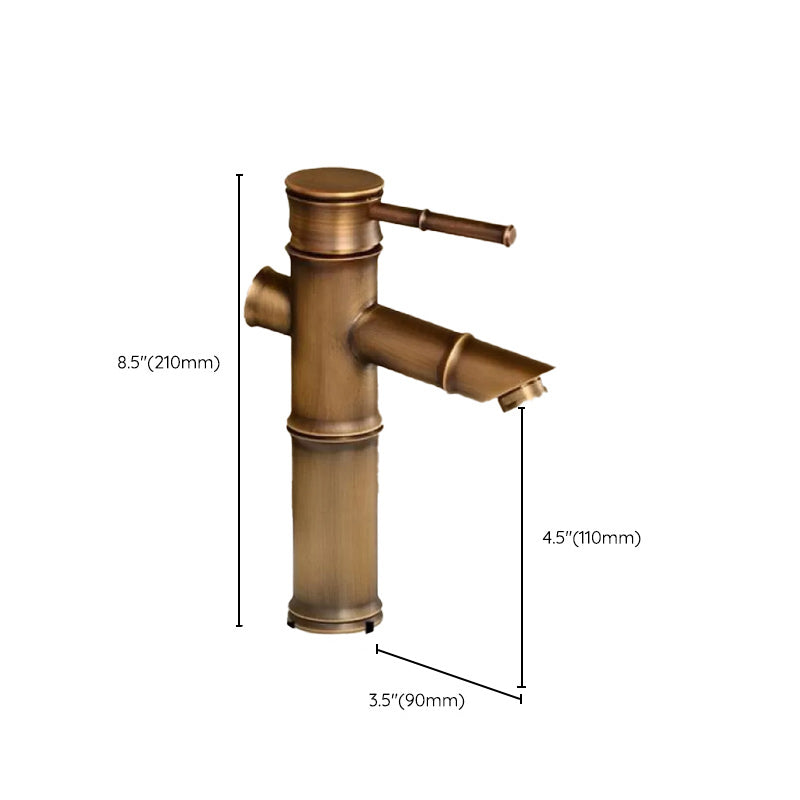Country Style Vessel Bathroom Faucet Brass Lever Handle Vanity Sink Faucet