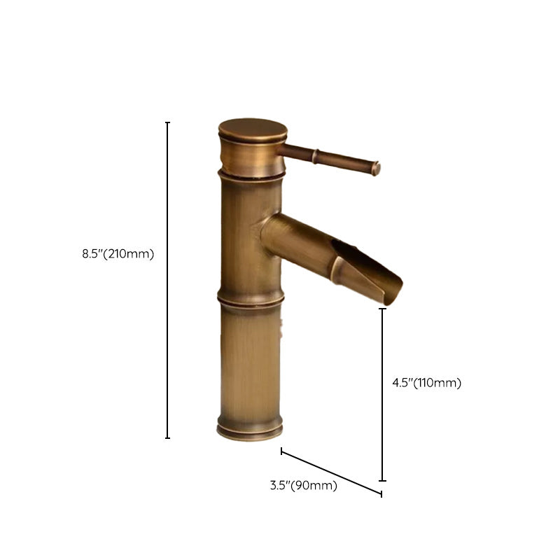 Country Style Vessel Bathroom Faucet Brass Lever Handle Vanity Sink Faucet
