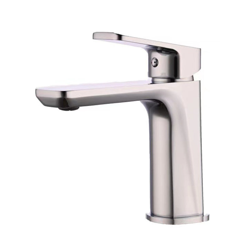 Modern Copper Vessel Faucet Pure Color Lever Handles Low Arc Vessel Faucet
