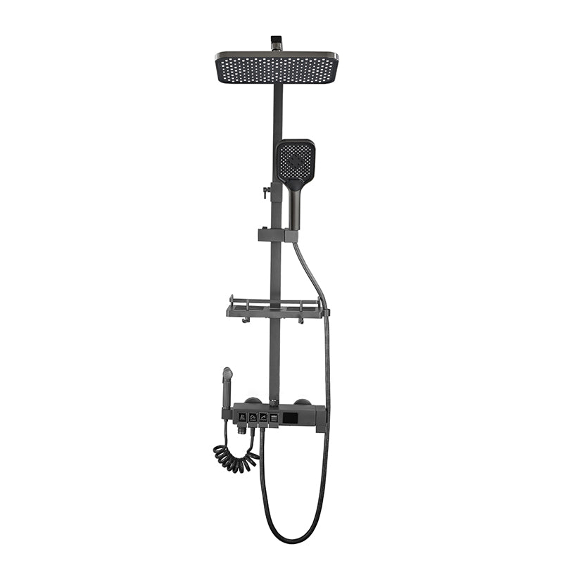 Contemporary Brass Shower Set Wall Mounted Shower System for Bathroom