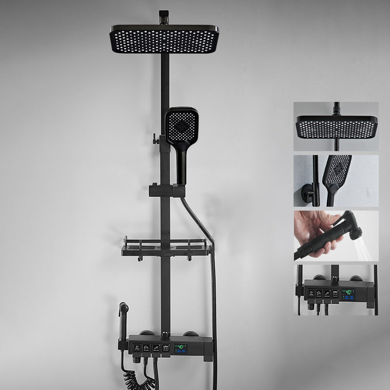 Contemporary Brass Shower Set Wall Mounted Shower System for Bathroom