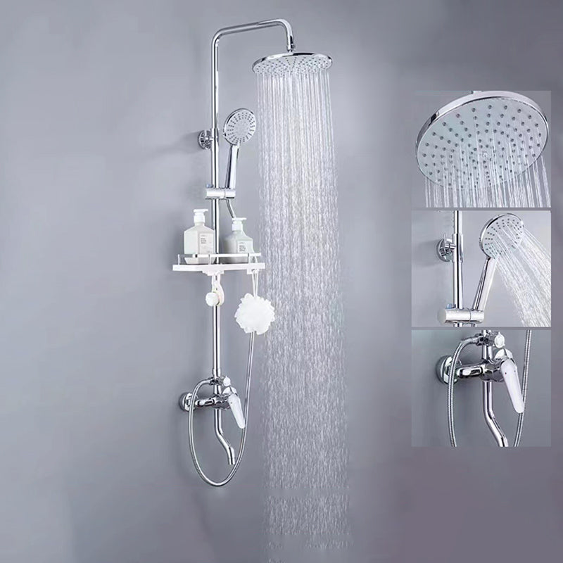 Modern Arm Swivel Shower Metal Shower Head Shower Faucet On Wall