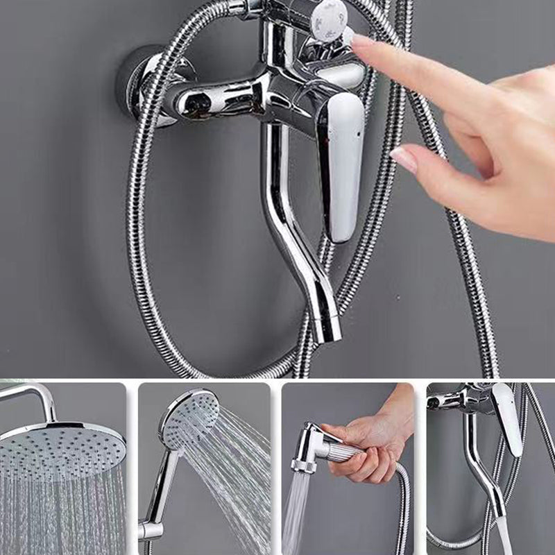 Modern Arm Swivel Shower Metal Shower Head Shower Faucet On Wall