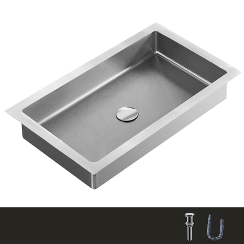 Metal Rectangular Bathroom Sink Modern Undermount Bathroom Sink