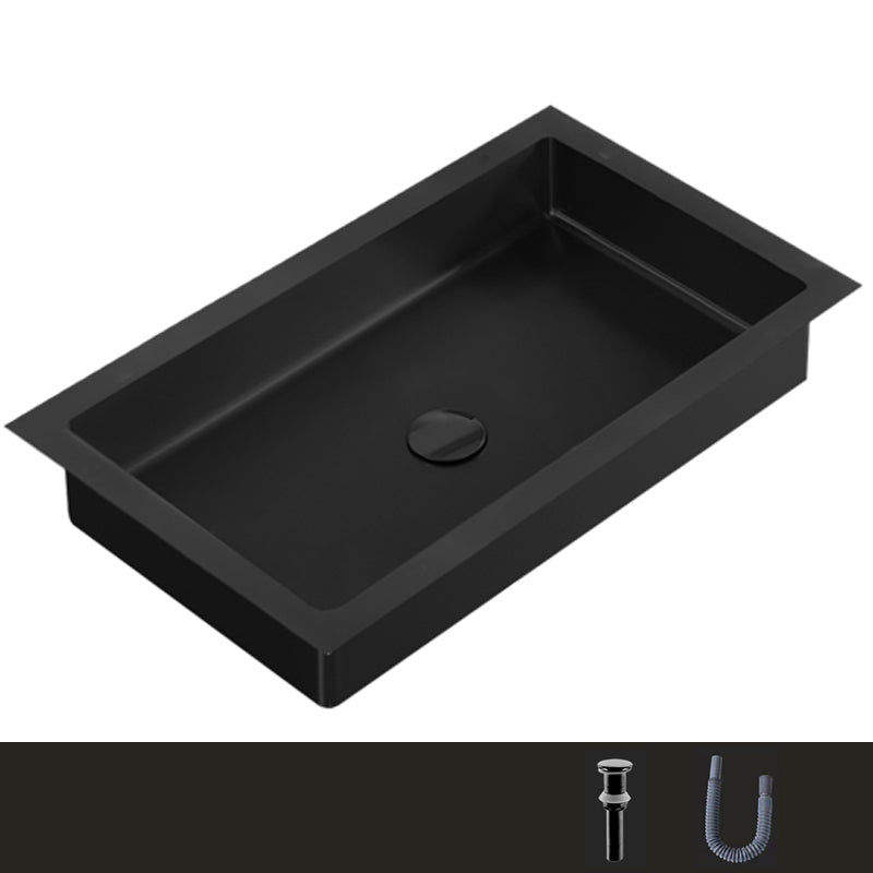 Metal Rectangular Bathroom Sink Modern Undermount Bathroom Sink