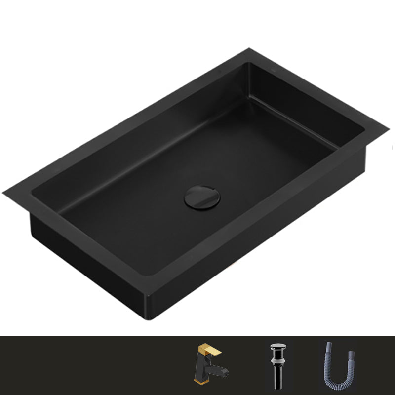 Metal Rectangular Bathroom Sink Modern Undermount Bathroom Sink