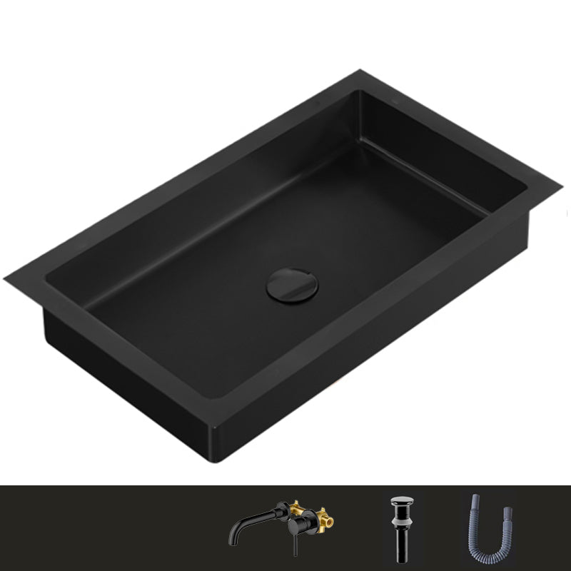 Metal Rectangular Bathroom Sink Modern Undermount Bathroom Sink