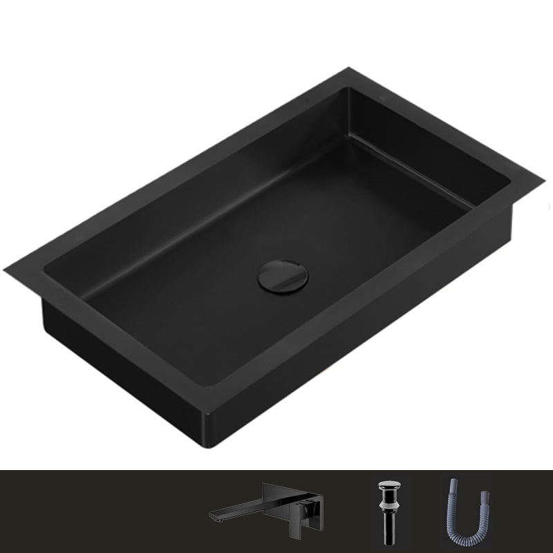Metal Rectangular Bathroom Sink Modern Undermount Bathroom Sink