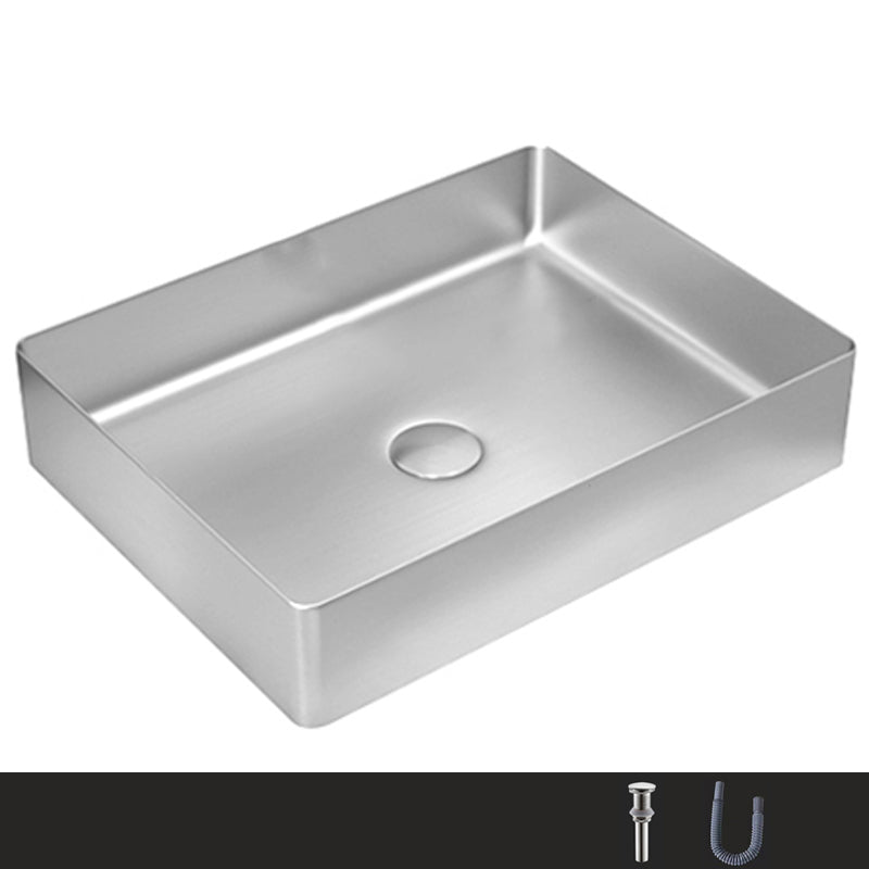 Metal Rectangular Bathroom Sink Modern Bathroom Sink with Faucet