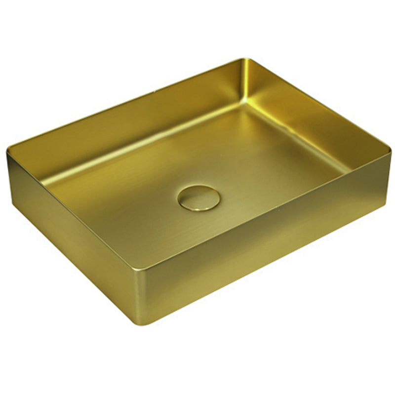 Metal Rectangular Bathroom Sink Modern Bathroom Sink with Faucet