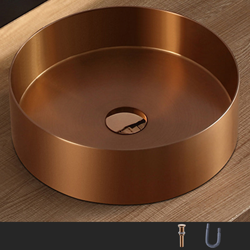 Modern Bathroom Sink Metal Wash Stand with Basin and Faucet Bathroom Sink