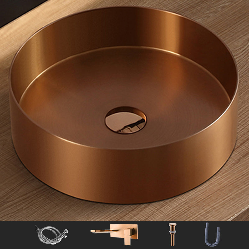 Modern Bathroom Sink Metal Wash Stand with Basin and Faucet Bathroom Sink