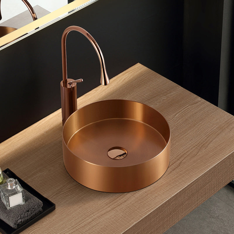 Modern Bathroom Sink Metal Wash Stand with Basin and Faucet Bathroom Sink