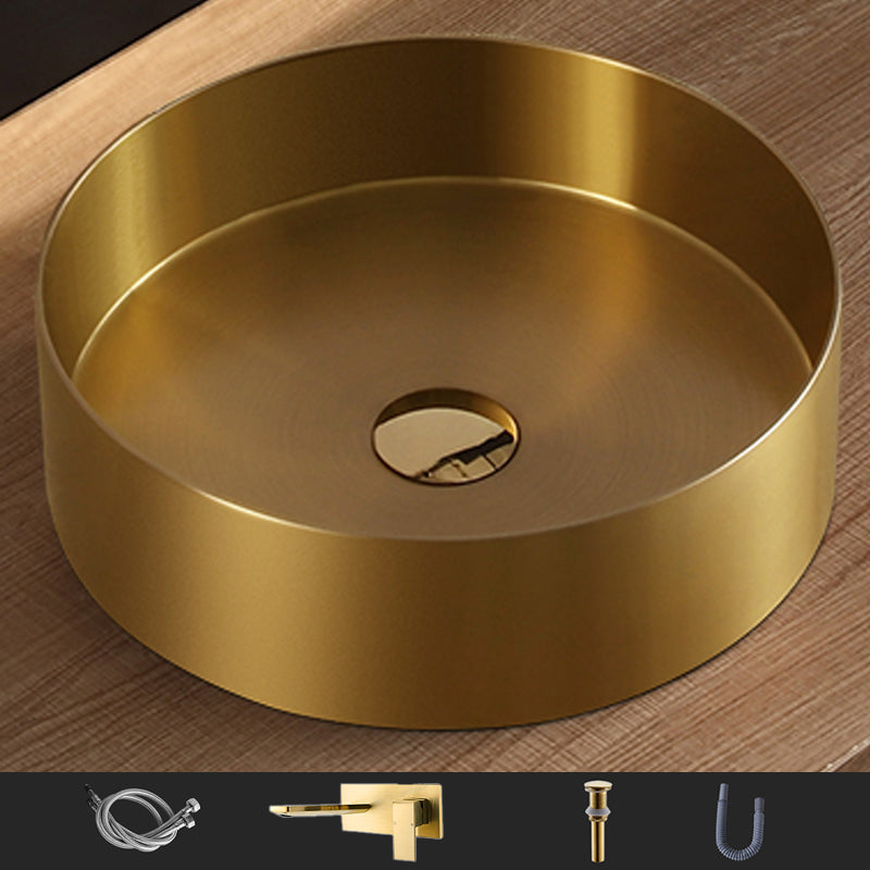 Modern Bathroom Sink Metal Wash Stand with Basin and Faucet Bathroom Sink
