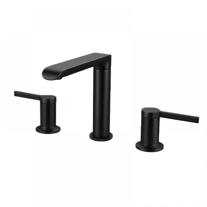 Modern Deck Mounted Copper Roman Tub Faucet Low Arc Roman Tub Faucet Set
