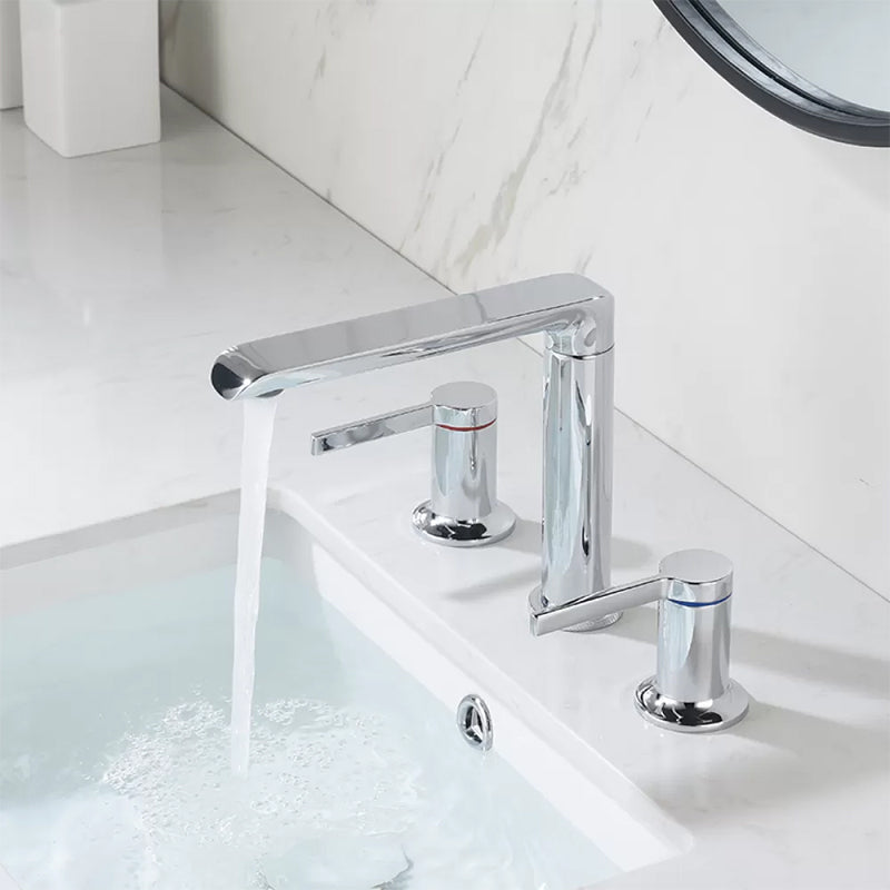 Modern Deck Mounted Copper Roman Tub Faucet Low Arc Roman Tub Faucet Set