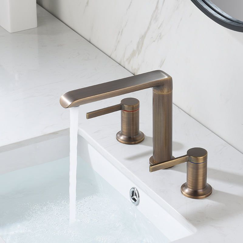 Modern Deck Mounted Copper Roman Tub Faucet Low Arc Roman Tub Faucet Set