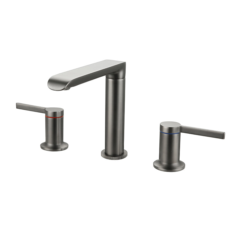 Modern Deck Mounted Copper Roman Tub Faucet Low Arc Roman Tub Faucet Set
